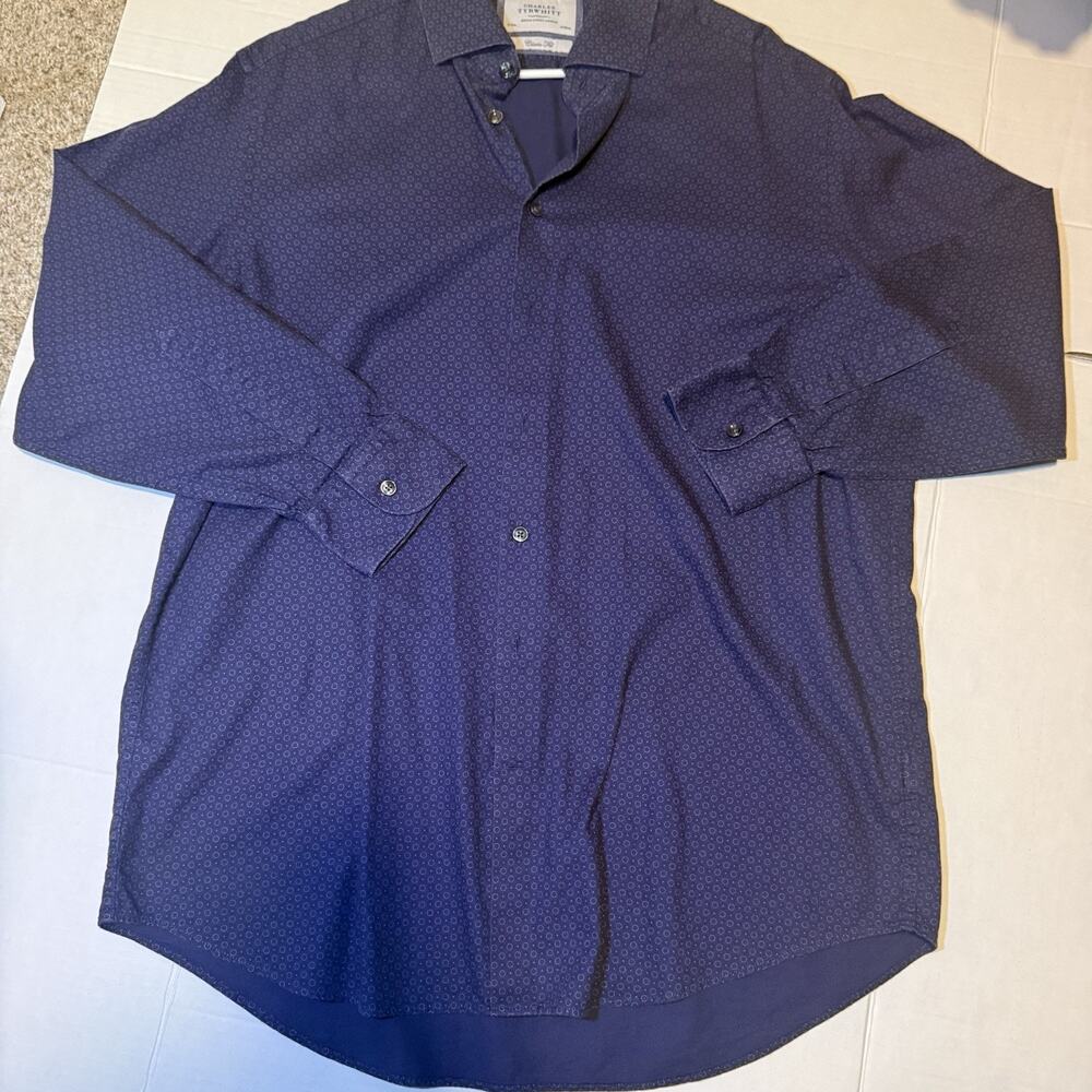 Charles Tyrwhitt Men’s Blue Long Sleeve Classic Fit